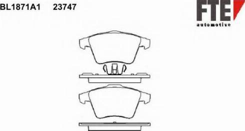 FTE BL1871A1 - Kit de plaquettes de frein, frein à disque cwaw.fr