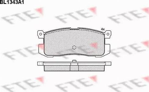 FTE BL1343A1 - Kit de plaquettes de frein, frein à disque cwaw.fr