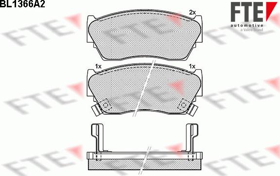 FTE BL1366A2 - Kit de plaquettes de frein, frein à disque cwaw.fr