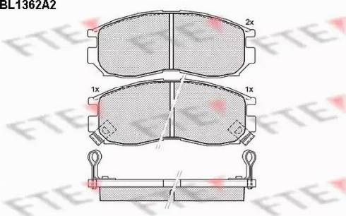 FTE BL1362A2 - Kit de plaquettes de frein, frein à disque cwaw.fr