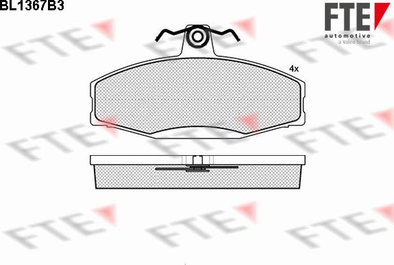 FTE BL1367B3 - Kit de plaquettes de frein, frein à disque cwaw.fr