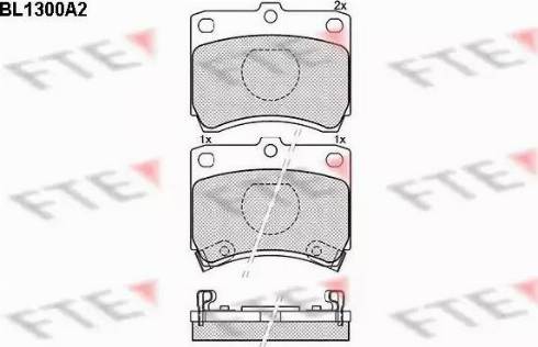 FTE BL1300A2 - Kit de plaquettes de frein, frein à disque cwaw.fr