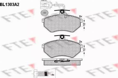 FTE BL1303A2 - Kit de plaquettes de frein, frein à disque cwaw.fr