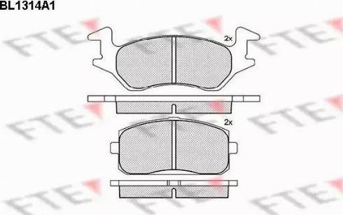 FTE BL1314A1 - Kit de plaquettes de frein, frein à disque cwaw.fr