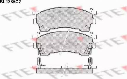 FTE BL1385C2 - Kit de plaquettes de frein, frein à disque cwaw.fr