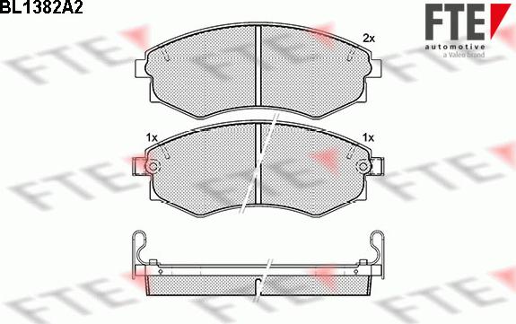 FTE BL1382A2 - Kit de plaquettes de frein, frein à disque cwaw.fr