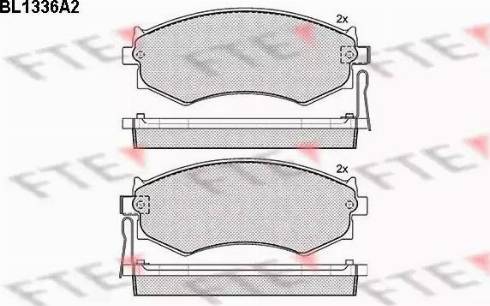 FTE BL1336A2 - Kit de plaquettes de frein, frein à disque cwaw.fr