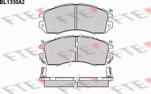 FTE BL1330A2 - Kit de plaquettes de frein, frein à disque cwaw.fr