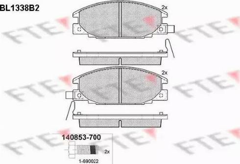 FTE BL1338B2 - Kit de plaquettes de frein, frein à disque cwaw.fr