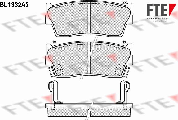 FTE BL1332A2 - Kit de plaquettes de frein, frein à disque cwaw.fr