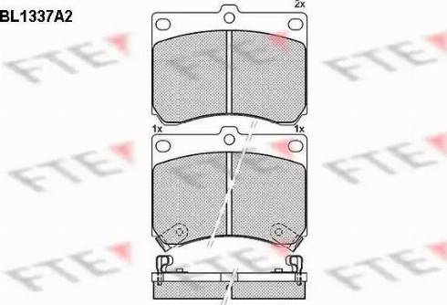 FTE BL1337A2 - Kit de plaquettes de frein, frein à disque cwaw.fr