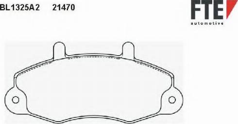 FTE BL1325A2 - Kit de plaquettes de frein, frein à disque cwaw.fr