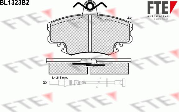 FTE BL1323B2 - Kit de plaquettes de frein, frein à disque cwaw.fr