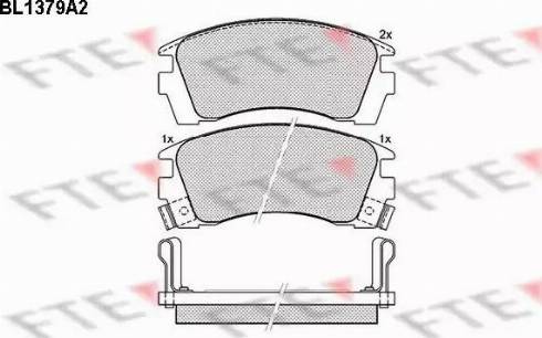 FTE BL1379A2 - Kit de plaquettes de frein, frein à disque cwaw.fr