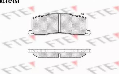 FTE BL1371A1 - Kit de plaquettes de frein, frein à disque cwaw.fr