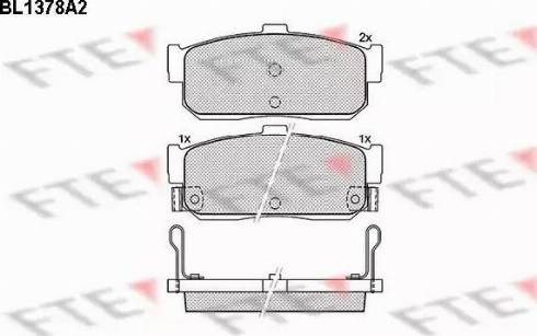 FTE BL1378A2 - Kit de plaquettes de frein, frein à disque cwaw.fr