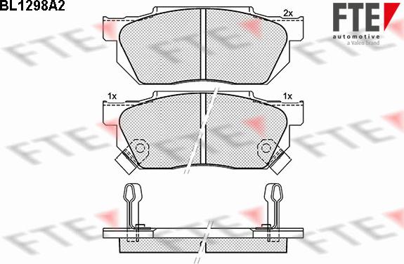 FTE BL1298A2 - Kit de plaquettes de frein, frein à disque cwaw.fr