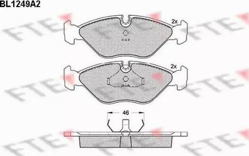 FTE BL1249A2 - Kit de plaquettes de frein, frein à disque cwaw.fr