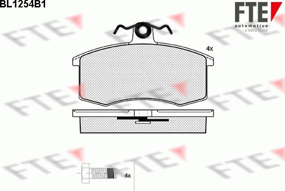 FTE BL1254B1 - Kit de plaquettes de frein, frein à disque cwaw.fr