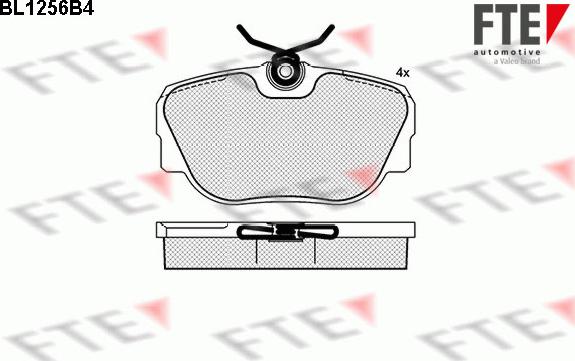 FTE BL1256B4 - Kit de plaquettes de frein, frein à disque cwaw.fr