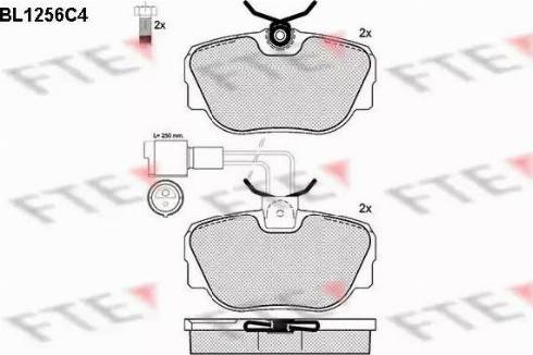 FTE BL1256C4 - Kit de plaquettes de frein, frein à disque cwaw.fr