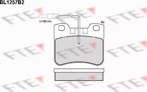 FTE BL1257B2 - Kit de plaquettes de frein, frein à disque cwaw.fr