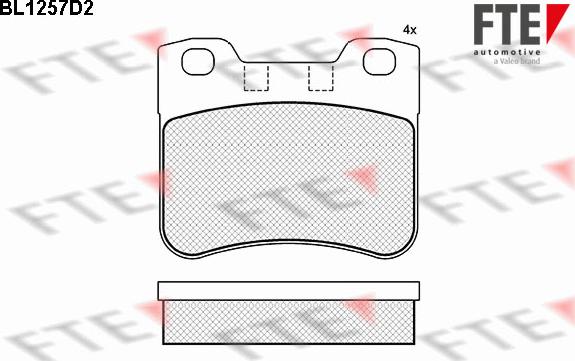 FTE BL1257D2 - Kit de plaquettes de frein, frein à disque cwaw.fr