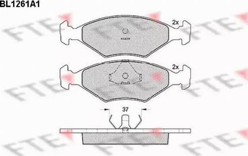 FTE BL1261A1 - Kit de plaquettes de frein, frein à disque cwaw.fr