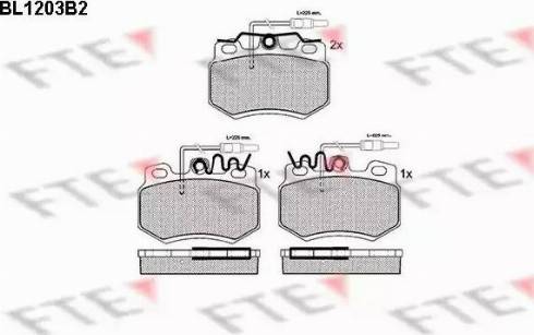 FTE BL1203B2 - Kit de plaquettes de frein, frein à disque cwaw.fr