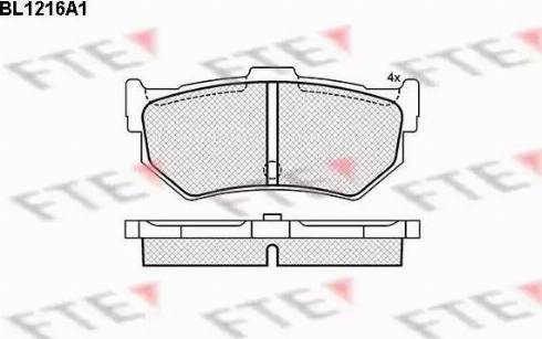 FTE BL1216A1 - Kit de plaquettes de frein, frein à disque cwaw.fr