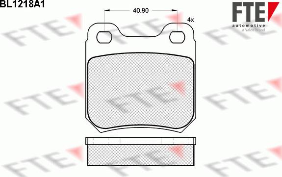 FTE BL1218A1 - Kit de plaquettes de frein, frein à disque cwaw.fr