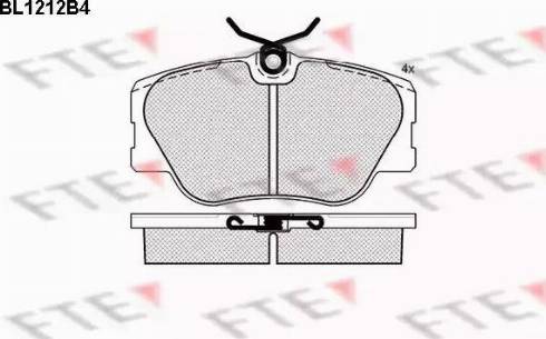 FTE BL1212B4 - Kit de plaquettes de frein, frein à disque cwaw.fr