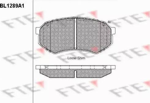 FTE BL1289A1 - Kit de plaquettes de frein, frein à disque cwaw.fr