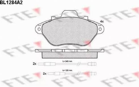 FTE BL1284A2 - Kit de plaquettes de frein, frein à disque cwaw.fr