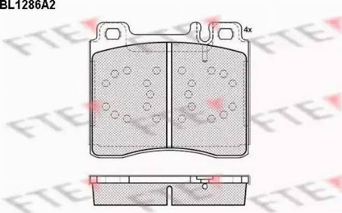 FTE BL1286A2 - Kit de plaquettes de frein, frein à disque cwaw.fr