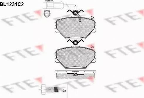 FTE BL1231C2 - Kit de plaquettes de frein, frein à disque cwaw.fr