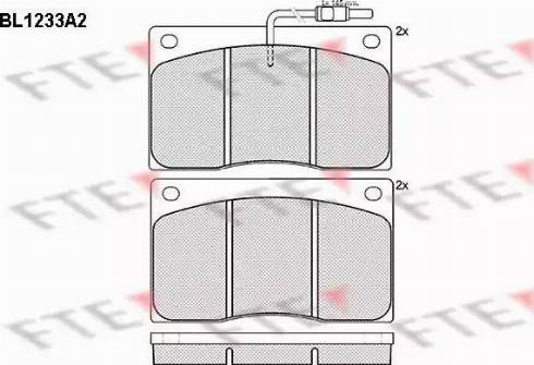 FTE BL1233A2 - Kit de plaquettes de frein, frein à disque cwaw.fr