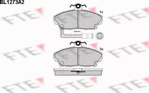 FTE BL1273A2 - Kit de plaquettes de frein, frein à disque cwaw.fr