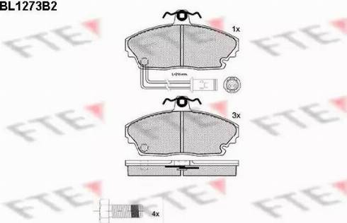 FTE BL1273B2 - Kit de plaquettes de frein, frein à disque cwaw.fr