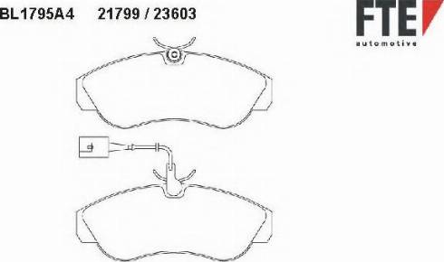 FTE BL1795A4 - Kit de plaquettes de frein, frein à disque cwaw.fr