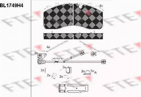 FTE BL1749H4 - Kit de plaquettes de frein, frein à disque cwaw.fr