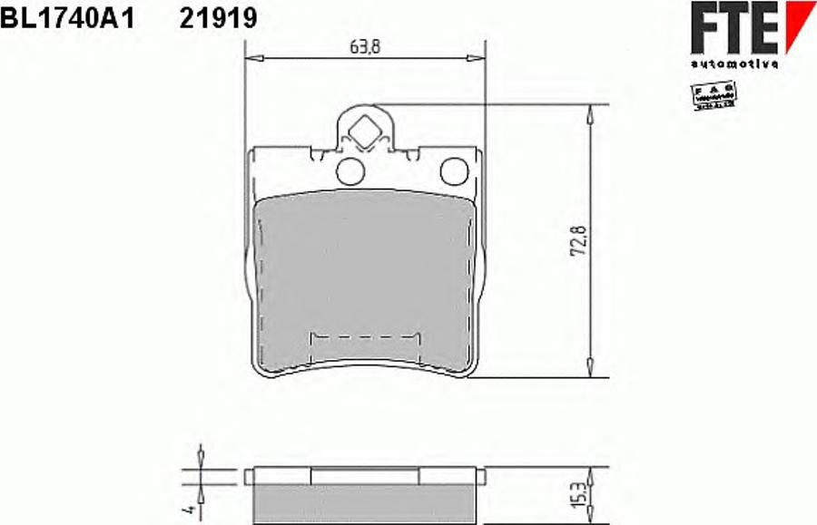 FTE BL1740A1 - Kit de plaquettes de frein, frein à disque cwaw.fr