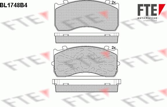 FTE BL1748B4 - Kit de plaquettes de frein, frein à disque cwaw.fr