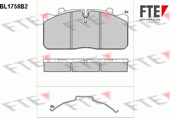 FTE BL1758B2 - Kit de plaquettes de frein, frein à disque cwaw.fr