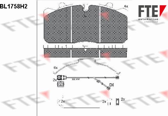 FTE BL1758H2 - Kit de plaquettes de frein, frein à disque cwaw.fr