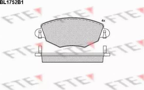 FTE BL1752B1 - Kit de plaquettes de frein, frein à disque cwaw.fr