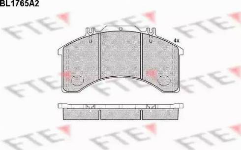 FTE BL1765A2 - Kit de plaquettes de frein, frein à disque cwaw.fr