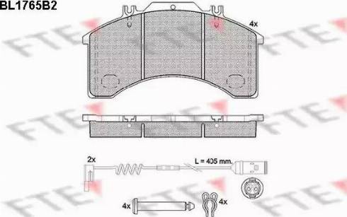 FTE BL1765B2 - Kit de plaquettes de frein, frein à disque cwaw.fr