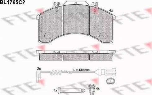 FTE BL1765C2 - Kit de plaquettes de frein, frein à disque cwaw.fr