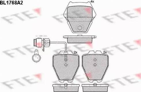 FTE BL1768A2 - Kit de plaquettes de frein, frein à disque cwaw.fr